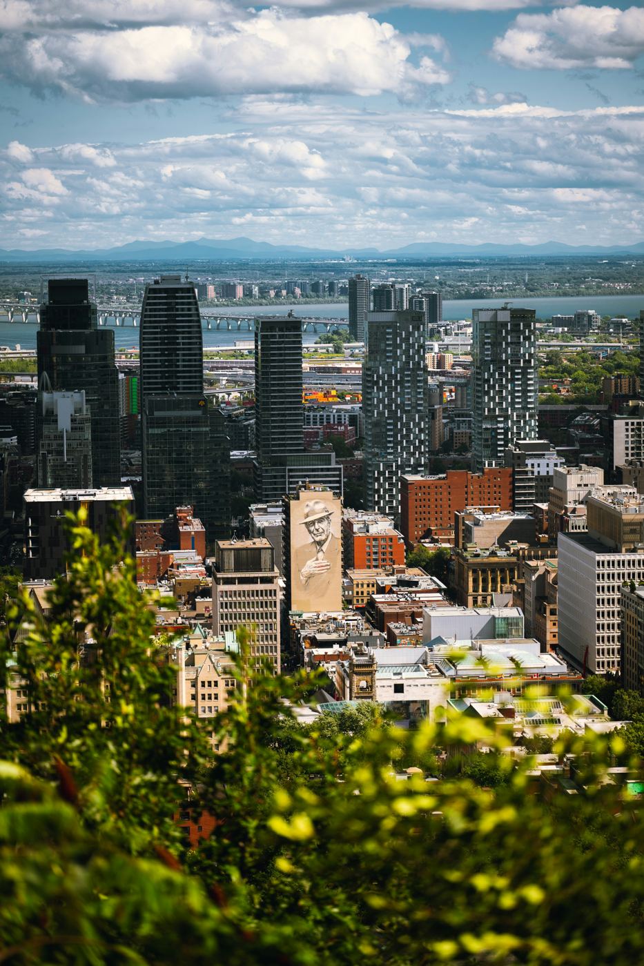 Vue du centre-ville depuis le belvédère Kondiaronk